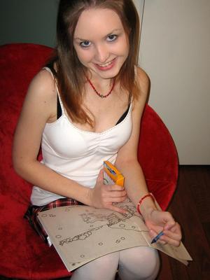 12P Slutty teen Shelby isnt shy as she strips out of her innocent school girl