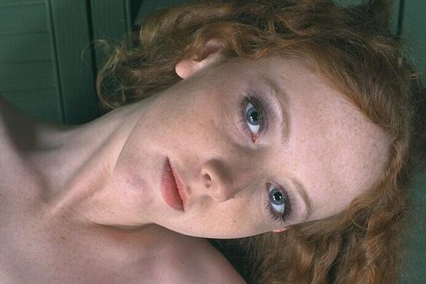 16P Amateur redhead Dawn shows off in her sweet green panties in close up