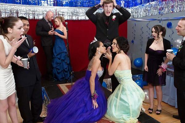 16P Kendall Karson and Raven Bay are going wild on a school party