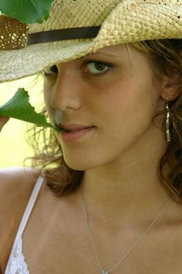 12P Teen amateur Karen lets denim skirt ride up to expose her underwear in yard