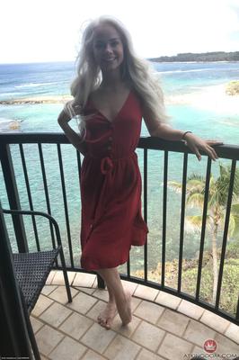 21P Adorable blonde teen Elsa Jean shows her petite body on the beach