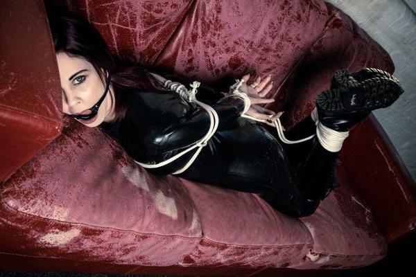 16P Black Fox Fetish Latex and Ranger Boots