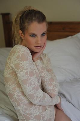 12P Erotic beauty Rose lifts her body suit to bare shaved pussy & firm perky tits
