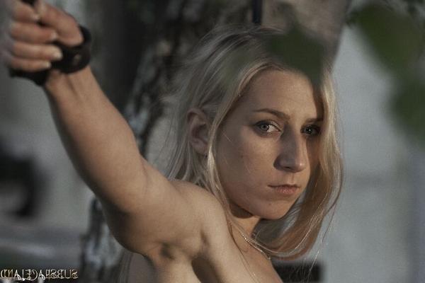 16P Young blonde girl is tortured in the backyard by her captor