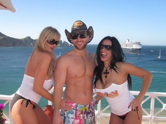 17P Dirty MILFs Sienna West and Kelly Madison flash their huge juggs and twats