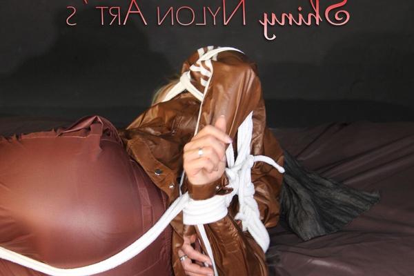 16P Watching sexy Sonja being tied and gagged on a bed with ropes and a clothgag