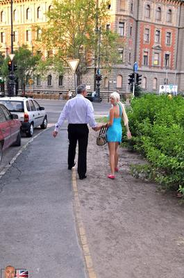 15P Young looking blonde lives out her fantasy of sucking and fucking an old man