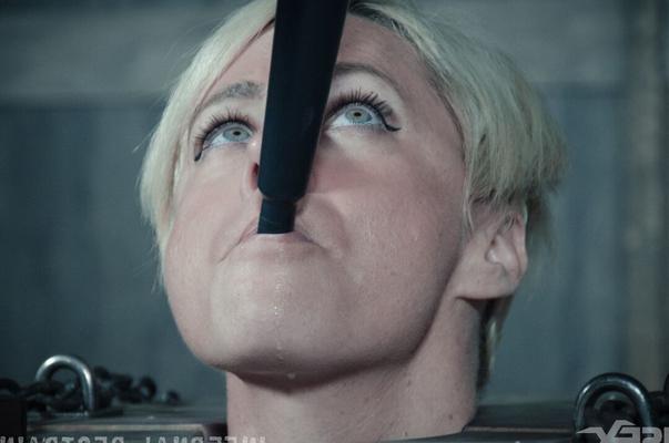 14P Restrained blonde Helena Locke is subjected to the whims of a blonde dyke