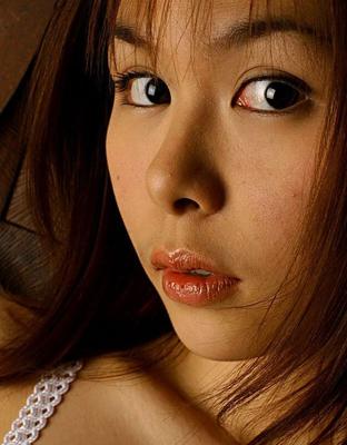 16P Svelte asian babe with tiny tits slipping off her white lingerie