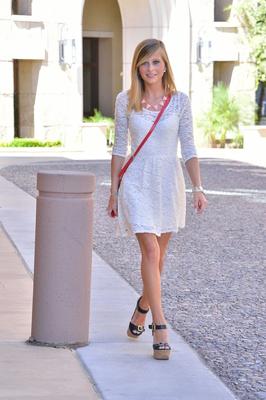 21P Blonde Lauren strips her dress & teases with her ass with tan lines in public