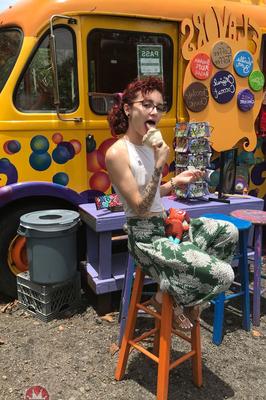 21P Redheaded teen in glasses Lola Fae presents her petite body outdoors