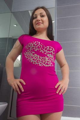 21P Curvy brunette Angelica Snow unveils her nice breasts & round ass in a bathtub