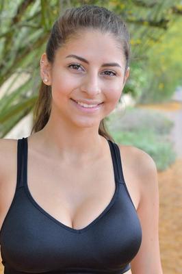 15P Teen jogger pauses to take off her spandex pants and bra on a run
