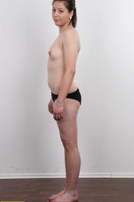 20P Amateur girl Michala sits on a stool after divesting herself of clothes