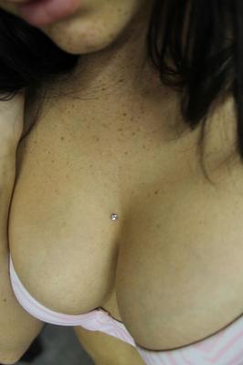 12P Amateur brunette Freckles takes some hot selfies of her perfect breasts