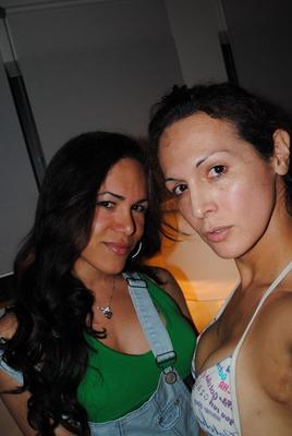 12P Nikki posing with tgirls in Switzerland