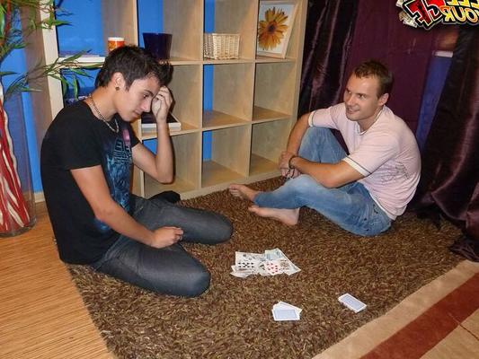 16P Young blonde has sex with a boy after her boyfriend loses a card game