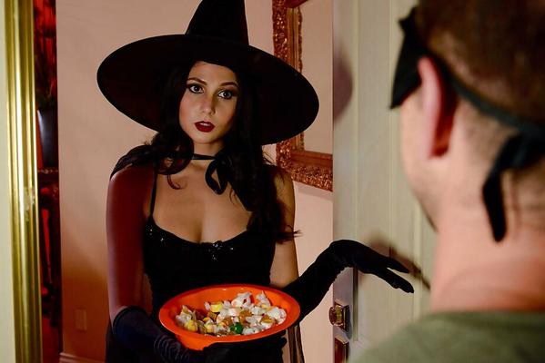 16P Latina wife Ariana Marie having sex after ridding Halloween costume