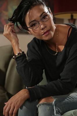 16P Geeky Dana Vespoli shows off her amazing Asian tits and ass