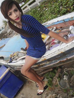 17P Asian tranny Un teases with her lollipop outdoors & shows dick in the bathroom
