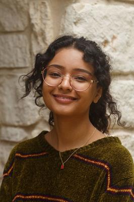 12P Cute teen in glasses Renee Macias shows her sweet bum and small boobs