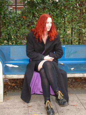 16P UK Flashers Redhead amateur masturbating