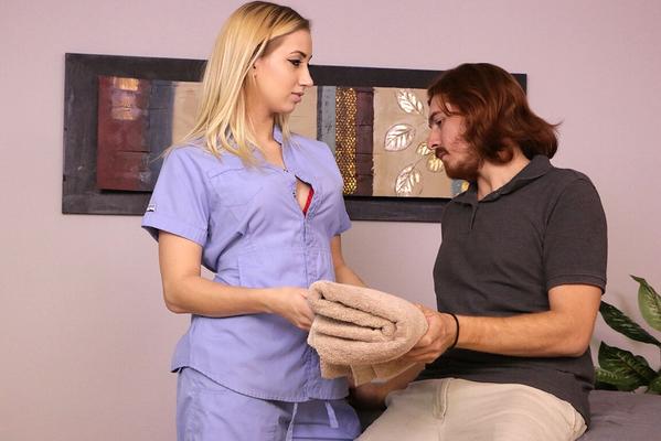 12P Doctor's assistant Sierra Nicole loses her uniform to masturbate a patient