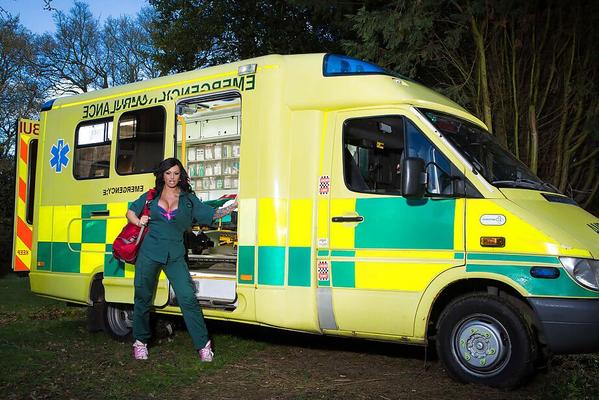 16P Big tit brunette milf Kerry undressing that nurse uniform