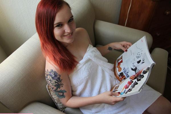 12P Tattooed redhead Sierra Knight displays her phat during sexual intercourse