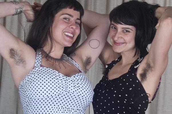 13P Unshaven females doff summer dresses and lingerie together
