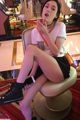 20P Slim brunette amateur Ivy Aura flashes her hot undies & flaunts her sexy legs