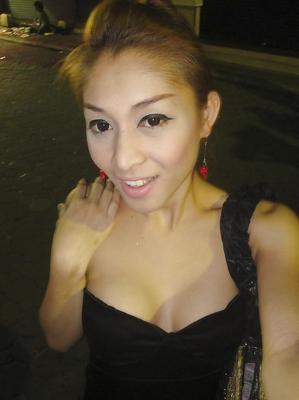 16P Gorgeous big tit Asian ladyboy Yoyo posing in public before masturbating