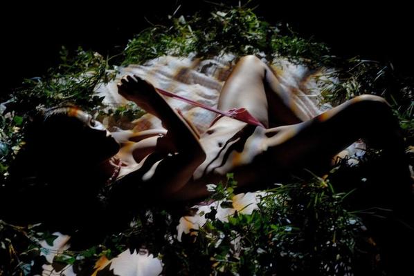 16P The pretty brunette Melisa Mendini wakes up slowly in the dark morning erotic