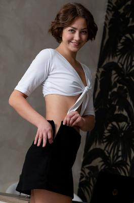 18P Vivacious beauty Amaya plays the sexy secretary of your wildest dreams, her