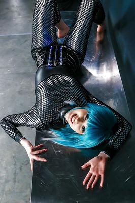 16P Clothed pornstar Aria Alexander modeling if crotchless fetish clothing