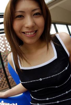 16P Asian babe Jun strips off her panties for a peek at her hairy twat