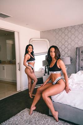 21P Hot brunettes Teanna Trump & Vicki Chase ride a BBC doggystyle in a hot 3some