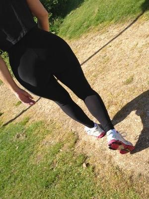 16P Fitness freak Daniella makes sure everyone notices her ass while exercising