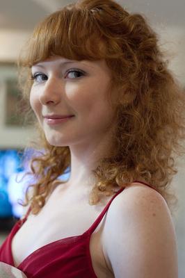 21P Redheaded teen Rochelle A shows her tasty cunt and poses in white stockings
