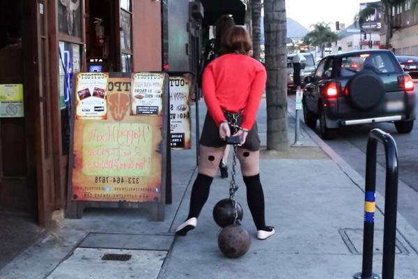 13P Innocent girl next door Jodi Taylor is bound in unforgiving steel and shocked