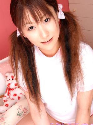 12P Young Asian broad Miku Haruno gives a sneak peek at her small tits and poses
