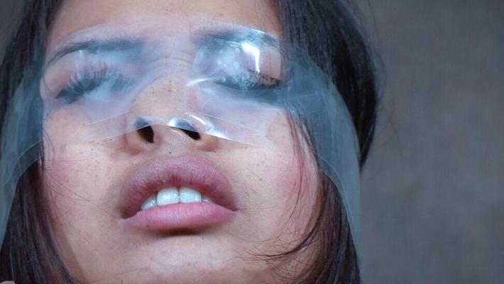 14P Submissive Asian girl Milcah Halili tests her pain threshold in a dungeon