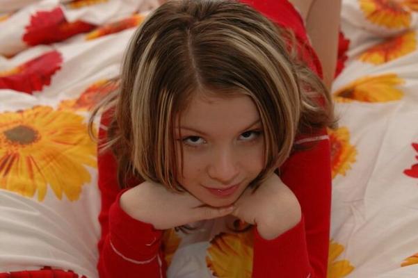 15P Teen wearing red panties but not for long