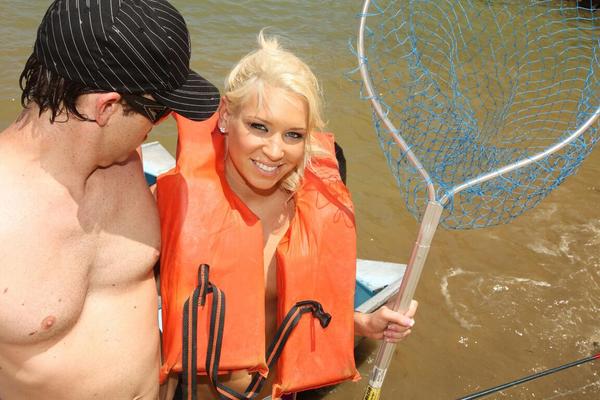 12P Cute teen Kacey Jordan gets fucked while out fishing on a boat