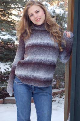 16P Young amateur Gemini uncovers her big natural tits on snow-covered ground