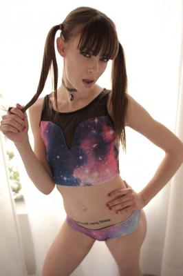 20P Sweet college chick Alexa Nova shows her flexible body in a solo scene