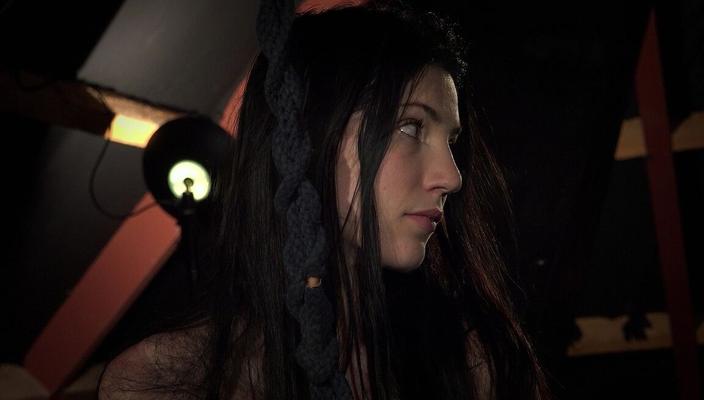 17P Dark haired sub Mia Evans roughly dominated and toyed by her wild BDSM partner
