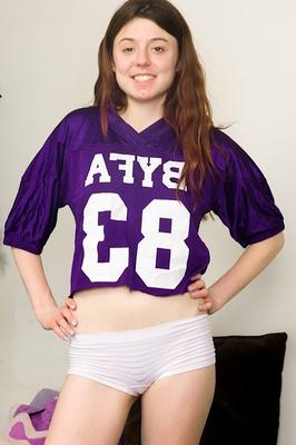 15P Naughty teen Cassidy Blanc removes her white panties and shows her hairy pussy