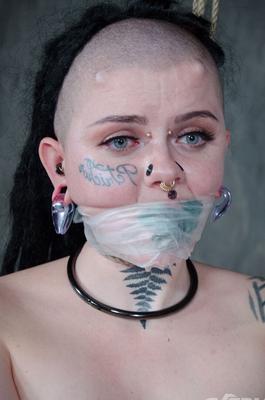 14P Alt model Luna Lavey is restrained before undergoing forced masturbation