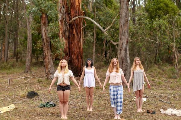20P Gorgeous Australian girls practicing yoga in their hot outfits in nature